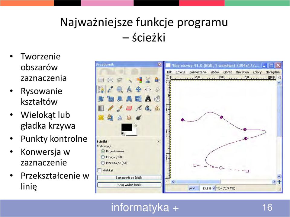 kontrolne Konwersja w zaznaczenie