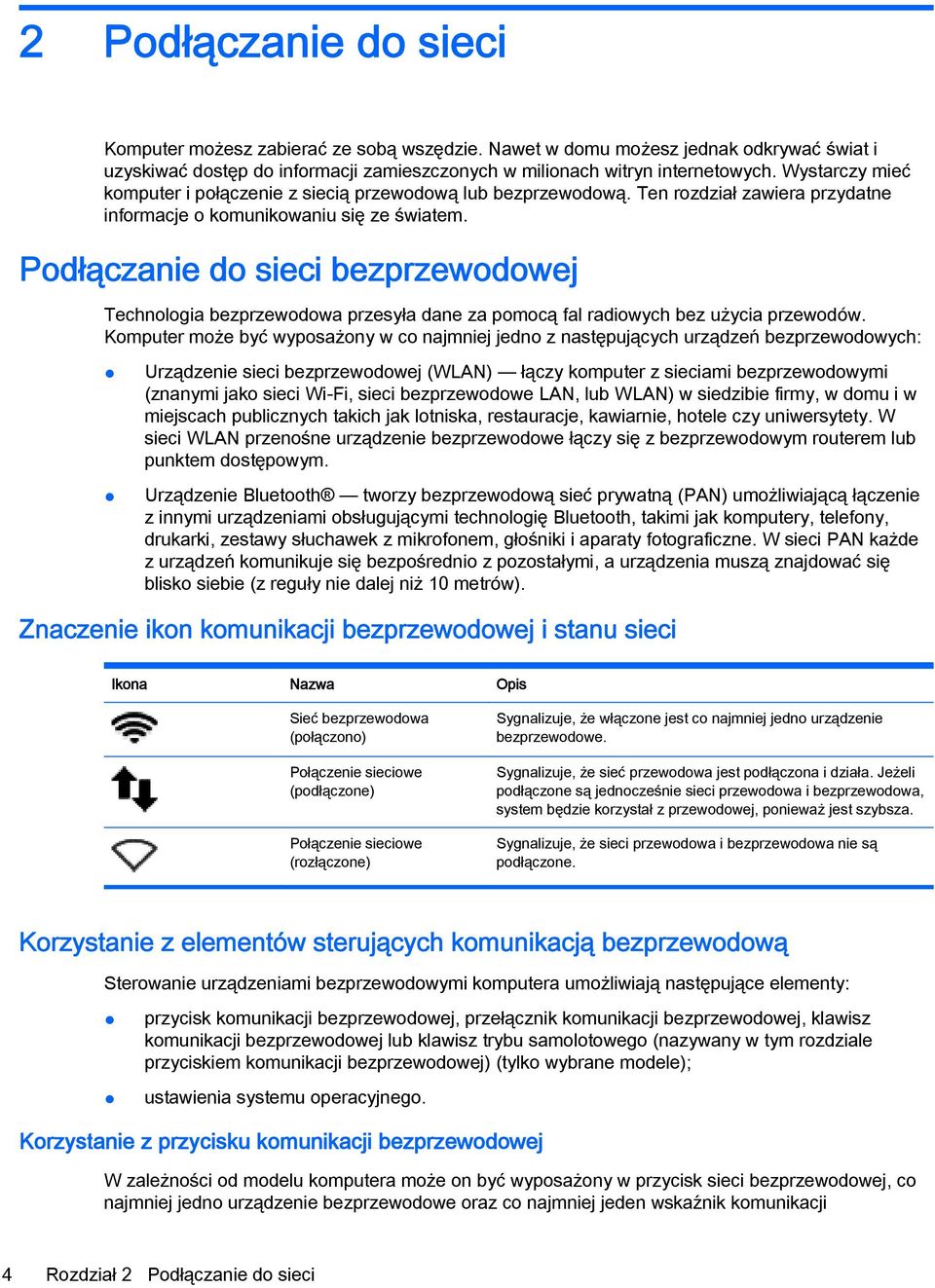 Podłączanie do sieci bezprzewodowej Technologia bezprzewodowa przesyła dane za pomocą fal radiowych bez użycia przewodów.