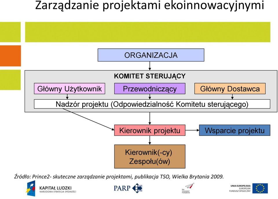 Kierownik projektu Wsparcie projektu Kierownik(-cy) Zespołu(ów) Źródło: