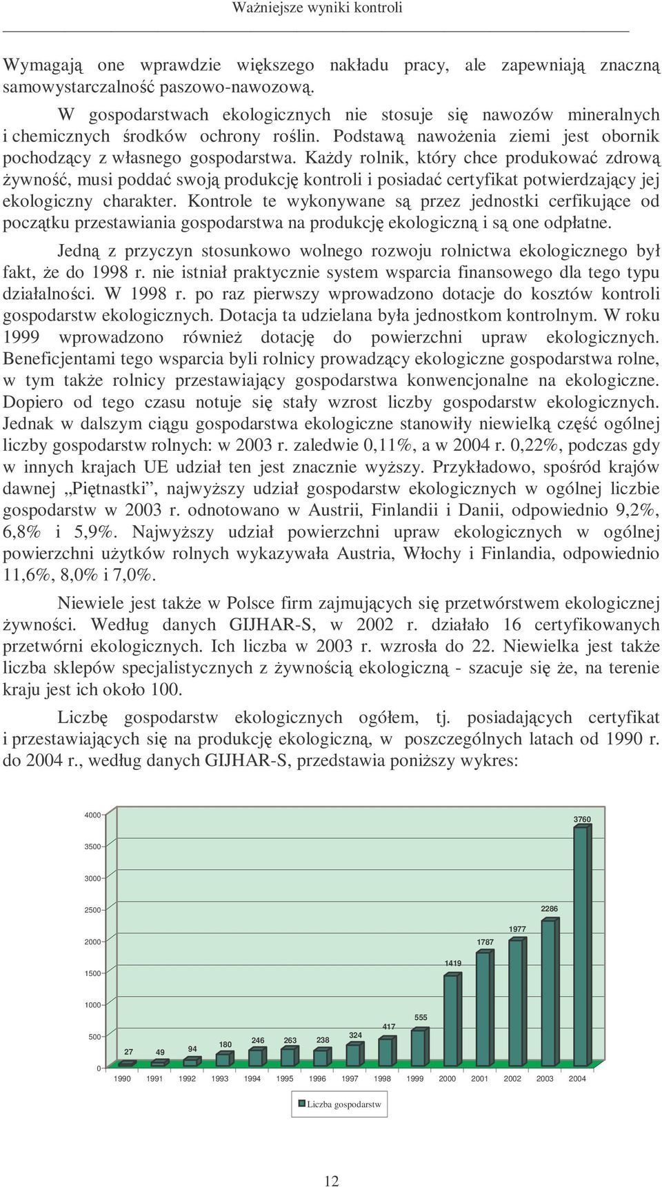 Kady rolnik, który chce produkowa zdrow ywno, musi podda swoj produkcj kontroli i posiada certyfikat potwierdzajcy jej ekologiczny charakter.