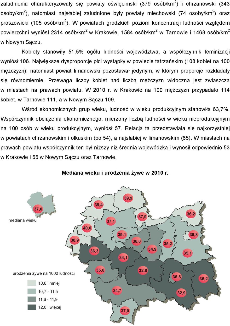 Kobiety stanowiły,% ogółu ludności województwa, a współczynnik feminizacji wyniósł.