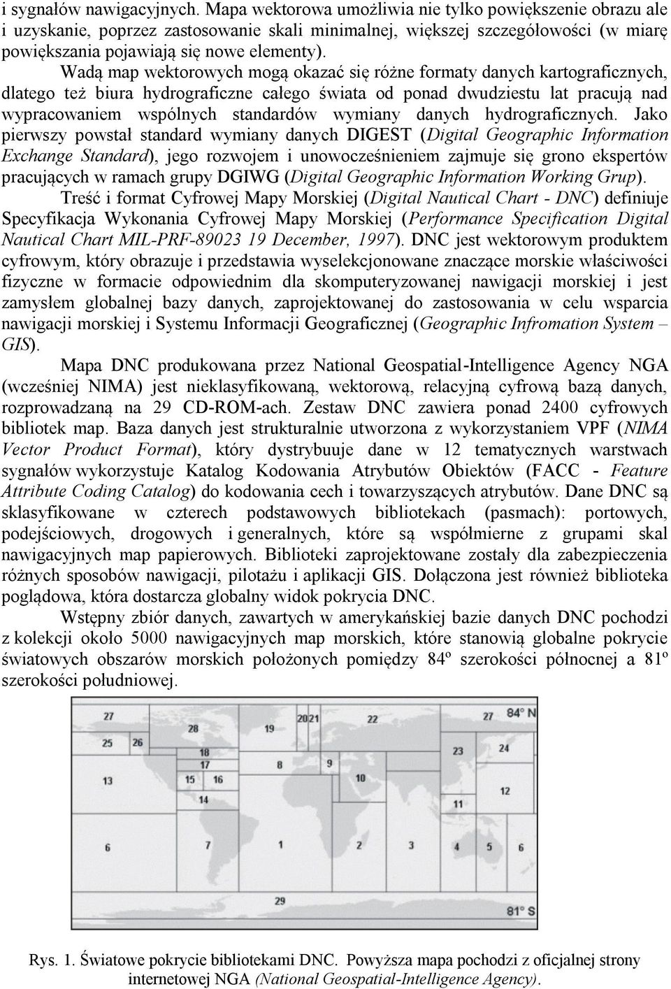 Wadą map wektorowych mogą okazać się różne formaty danych kartograficznych, dlatego też biura hydrograficzne całego świata od ponad dwudziestu lat pracują nad wypracowaniem wspólnych standardów