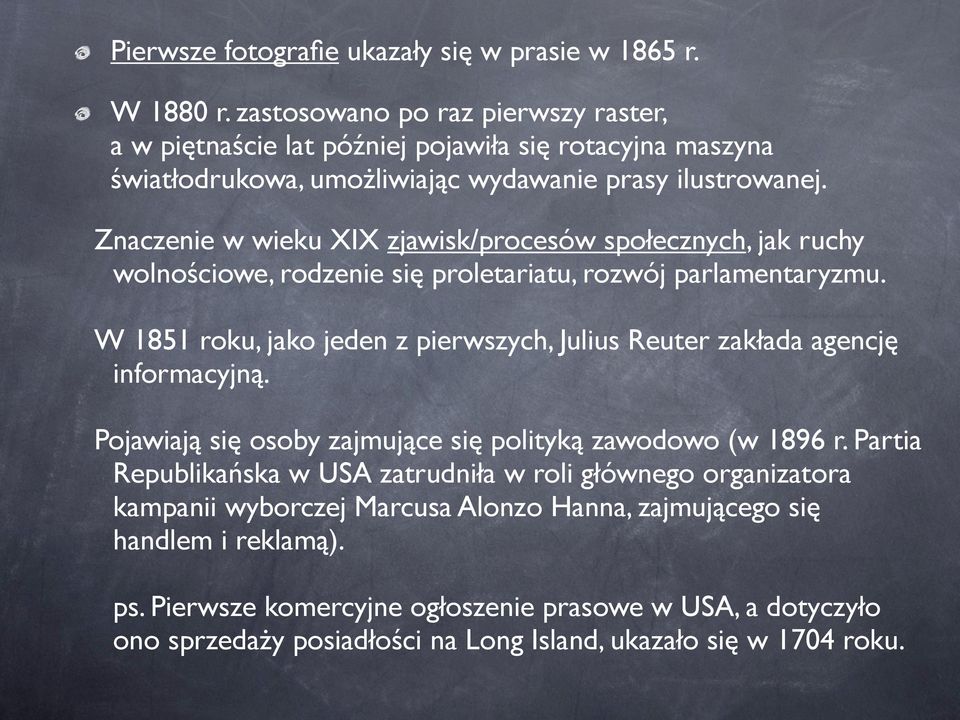 Znaczenie w wieku XIX zjawisk/procesów społecznych, jak ruchy wolnościowe, rodzenie się proletariatu, rozwój parlamentaryzmu.