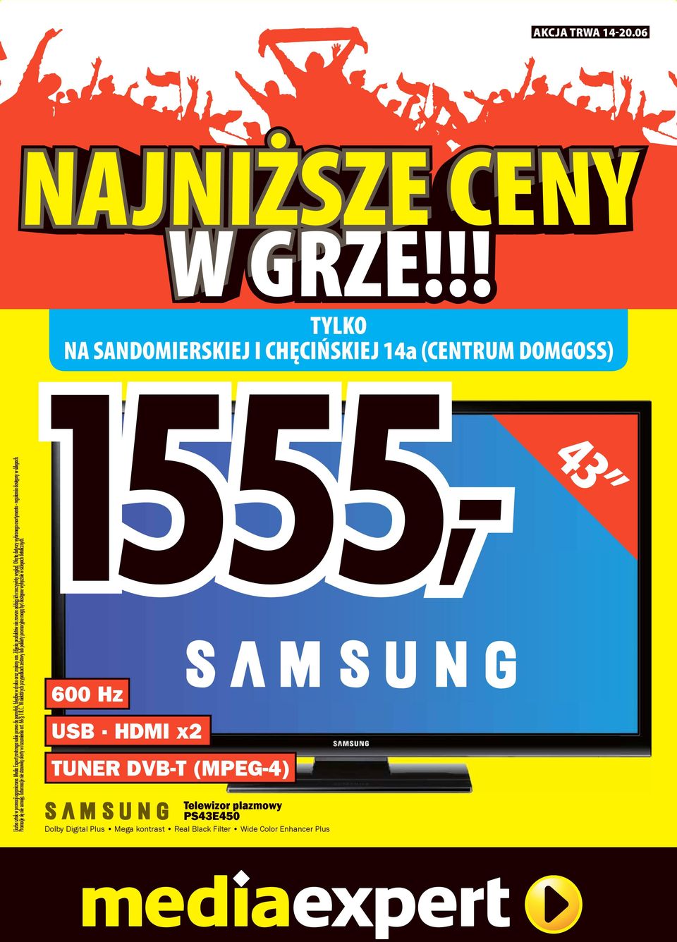 Oferta dotyczy wybranego asortymentu - regulamin dostępny w sklepach. Promocje się nie sumują. Informacje nie stanowią oferty w rozumieniu art. 66 1 K.C.