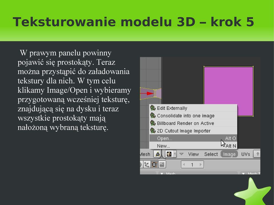 W tym celu klikamy Image/Open i wybieramy przygotowaną wcześniej