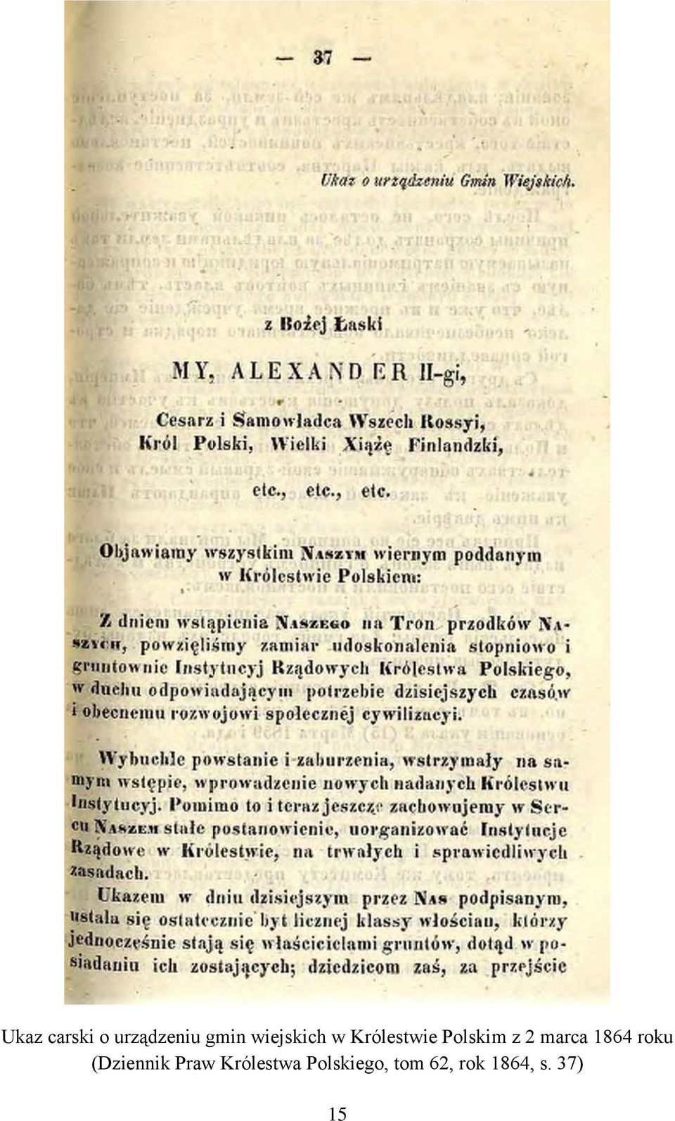 marca 1864 roku (Dziennik Praw