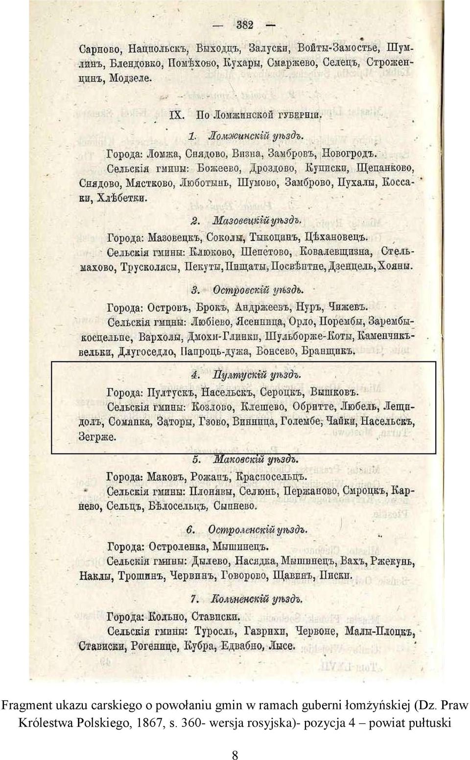 Praw Królestwa Polskiego, 1867, s.