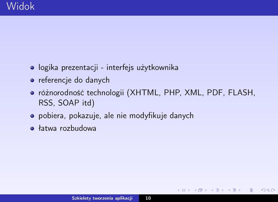 XML, PDF, FLASH, RSS, SOAP itd) pobiera, pokazuje, ale nie