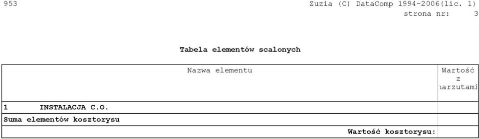 narzutami 1 INSTALACJA C.O.