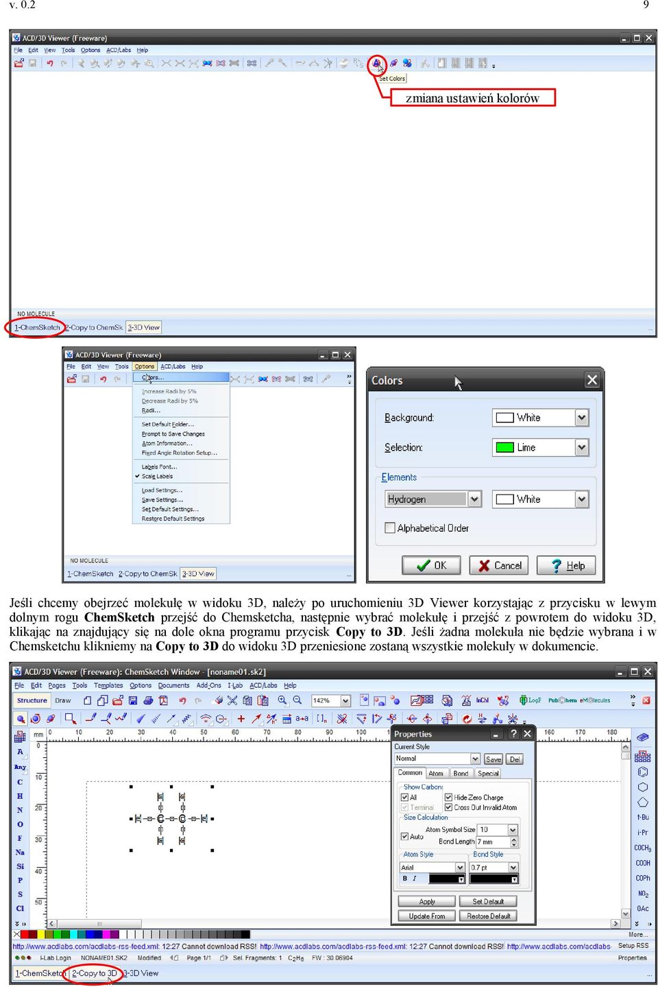 powrotem do widoku 3D, klikając na znajdujący się na dole okna programu przycisk Copy to 3D.