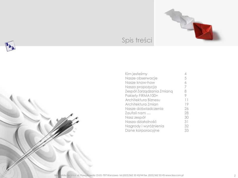 Biznesu 11 Architektura Zmian 19 Nasze doświadczenia 26 Zaufali nam 28