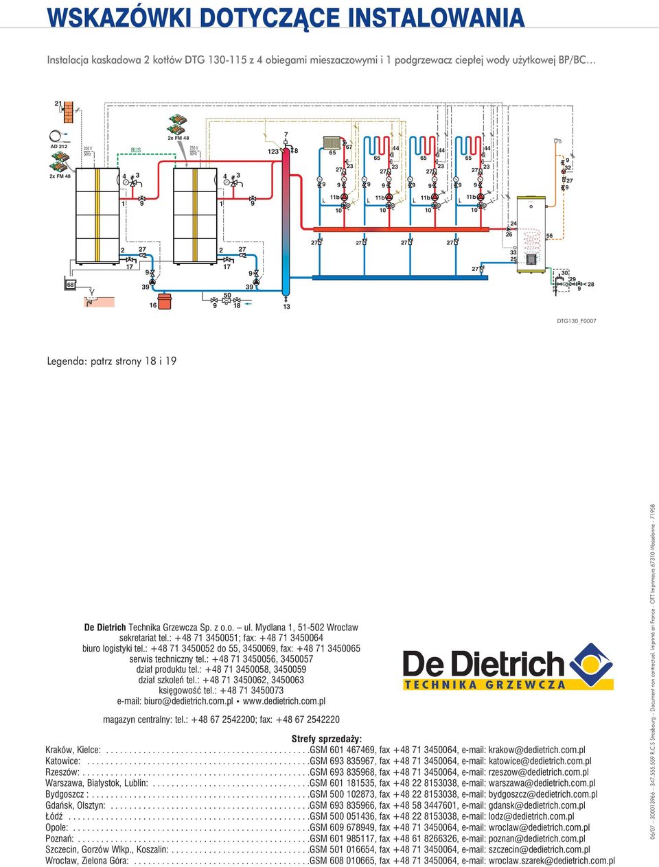 : +8 do, 6, fax: +8 6 serwis techniczny tel.: +8 6, dział produktu tel.: +8 8, dział szkoleń tel.: +8 6, 6 księgowość tel.: +8 e-mail: biuro@dedietrich.com.pl www.dedietrich.com.pl magazyn centralny: tel.