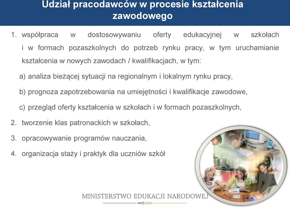 nowych zawodach / kwalifikacjach, w tym: a) analiza bieżącej sytuacji na regionalnym i lokalnym rynku pracy, b) prognoza zapotrzebowania na