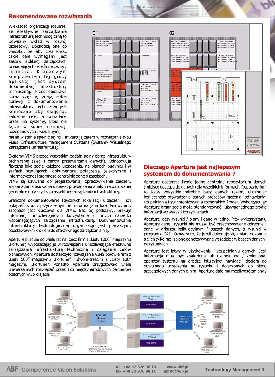 Kluczowym komponentem tej grupy aplikacji jest system dokumentacji infrastruktury technicznej.