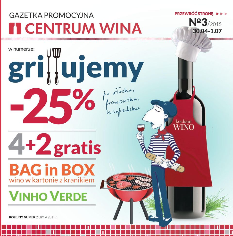 hiszpańsku 4+2 gratis BAG in BOX wino w