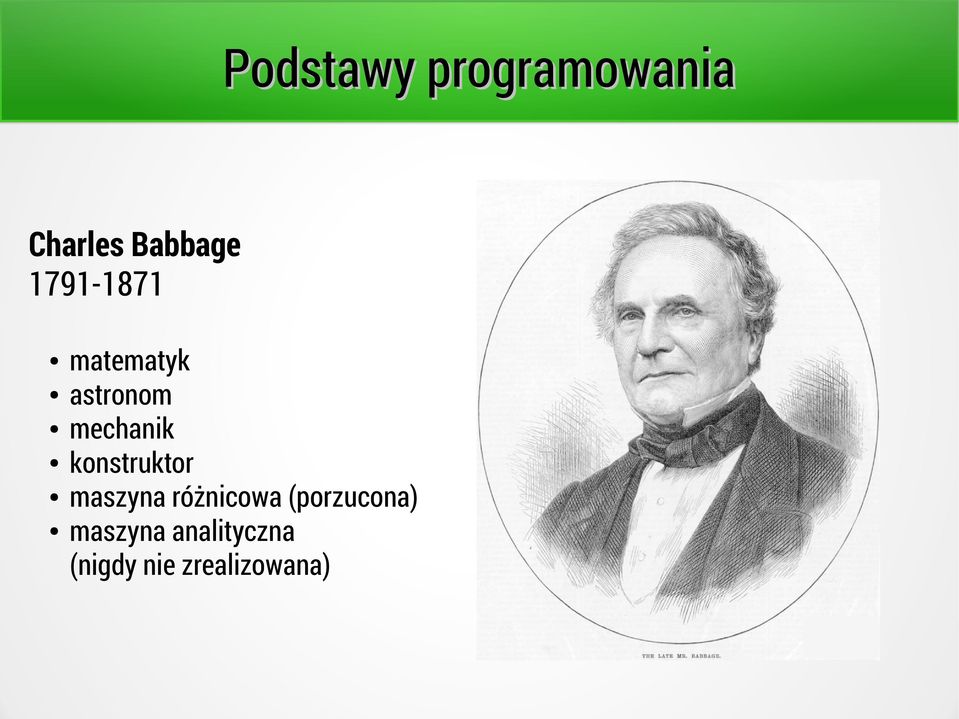 konstruktor maszyna różnicowa