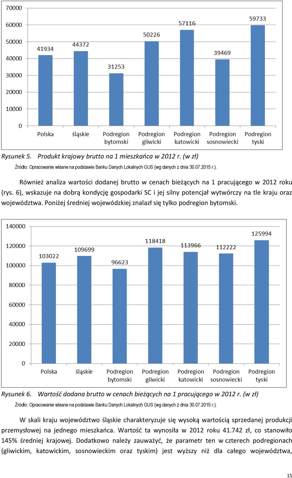 Wartość dodana brutto w cenach bieżących na 1 pracującego w 2012 r. (w zł) 