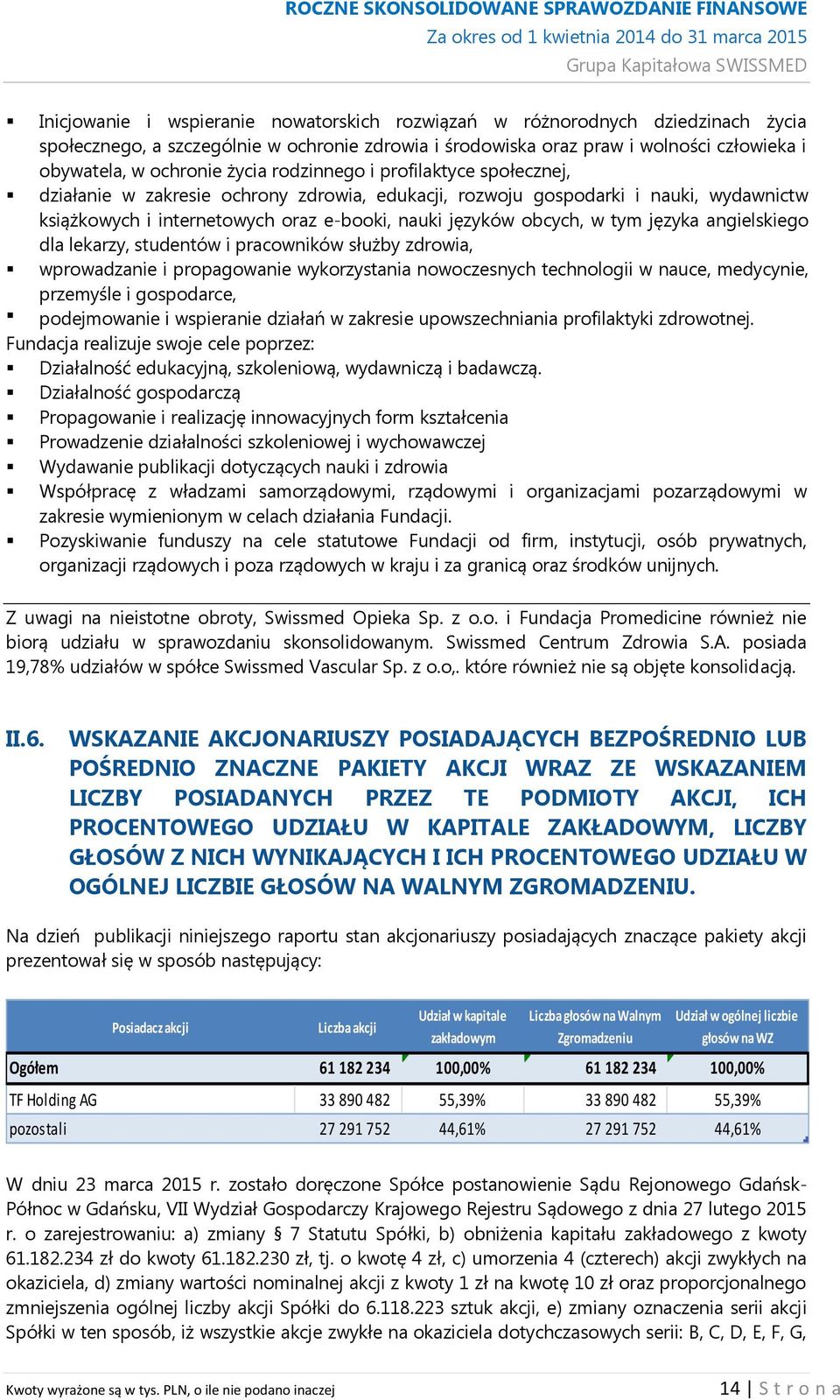 tym języka angielskiego dla lekarzy, studentów i pracowników służby zdrowia, wprowadzanie i propagowanie wykorzystania nowoczesnych technologii w nauce, medycynie, przemyśle i gospodarce,