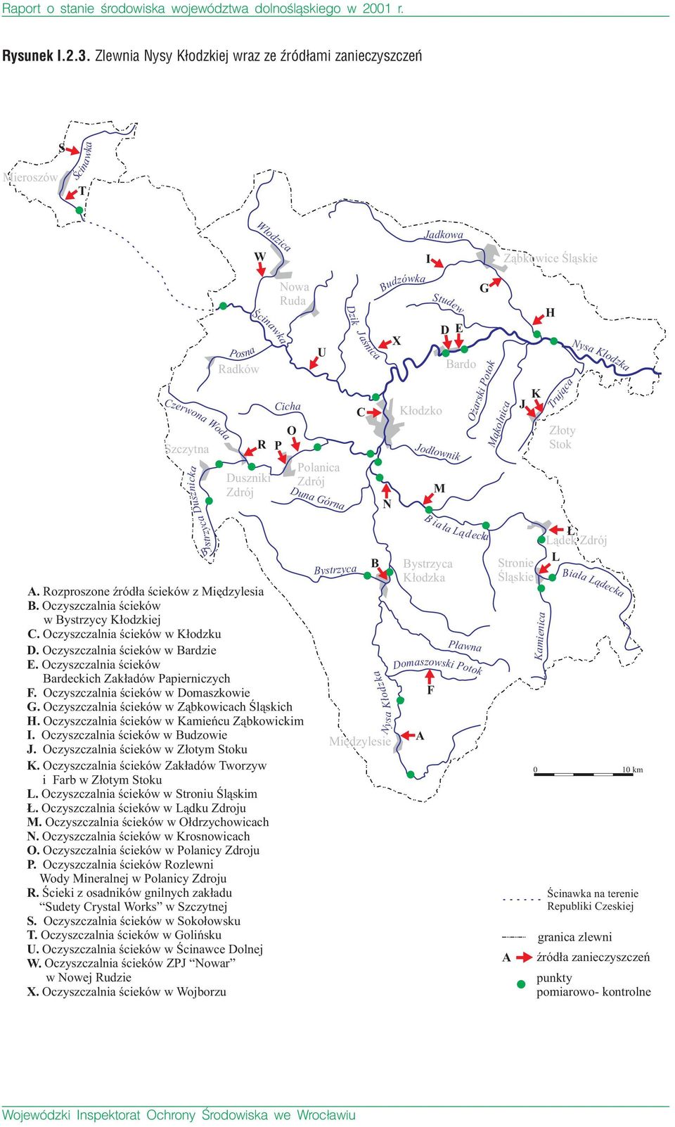 Górna Dzik Jaœnica C Budzówka N X K³odzko Jadkowa I Studew Jod³ownik M D E Bardo G O arski Potok Z¹bkowice Œl¹skie M¹kolnica J K H Truj¹ca Z³oty Stok Nysa K³odzka rzyca Dusz A.