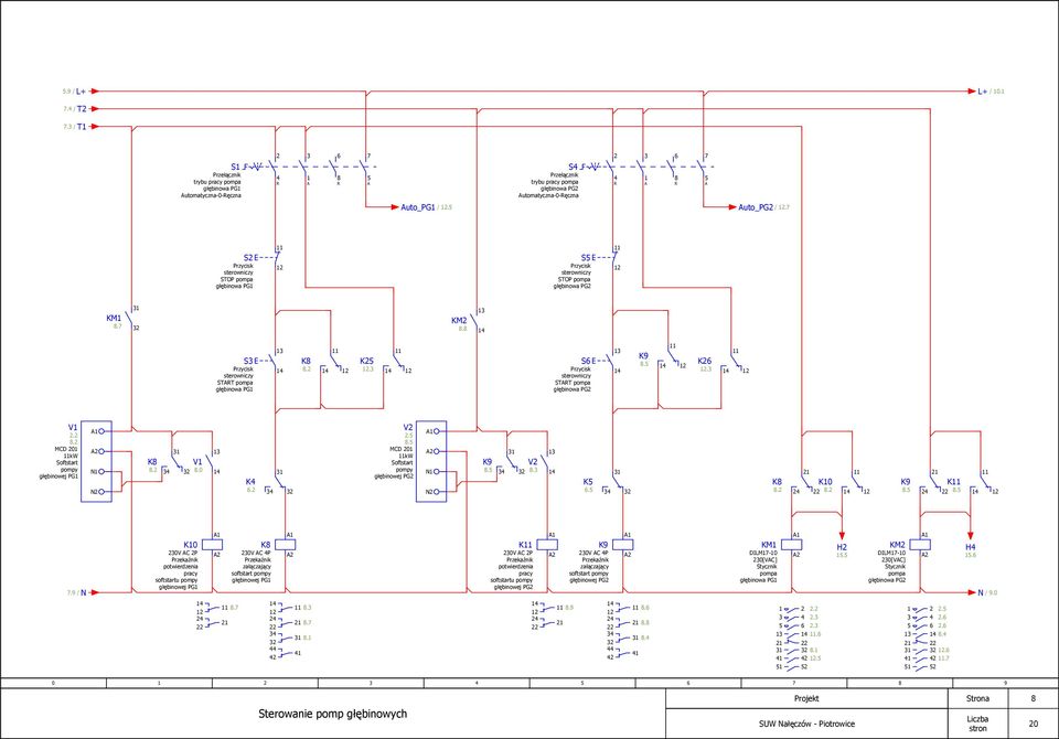 K. V. 8. MCD 0 kw Softstart pompy głębinowej PG A N N K8 8. V 8.0 V. A 8. MCD 0 kw Softstart K9 V pompy głębinowej PG N 8. 8. K K. N. K8 K0 K9 K 8. 7.