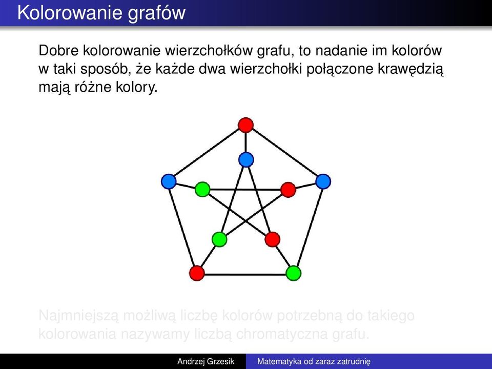 połaczone krawędzia maja różne kolory.