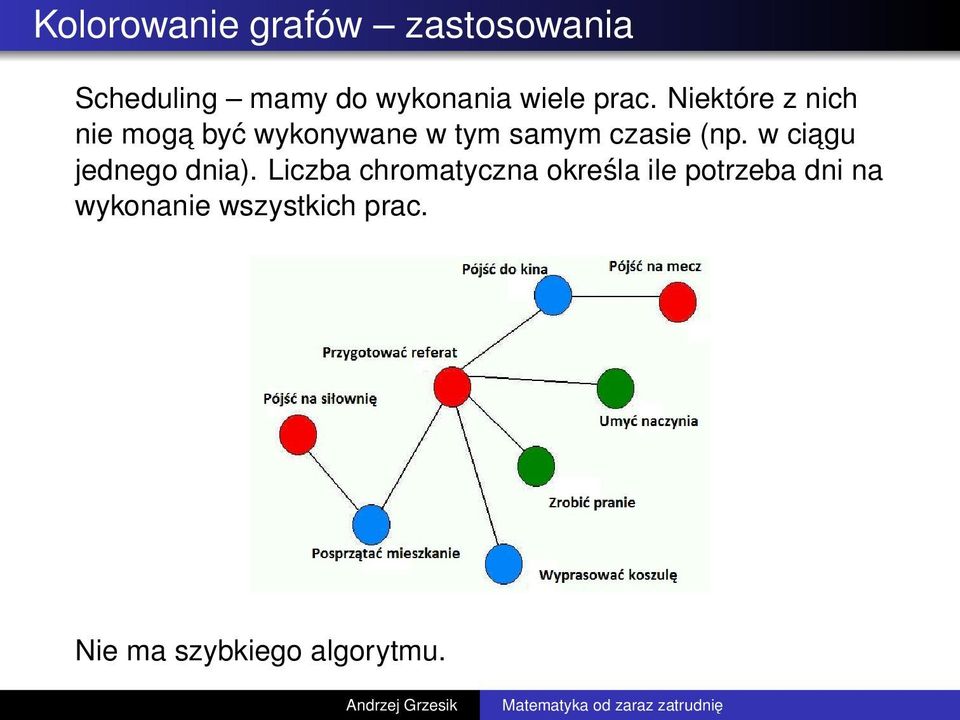 Niektóre z nich nie moga być wykonywane w tym samym czasie (np.