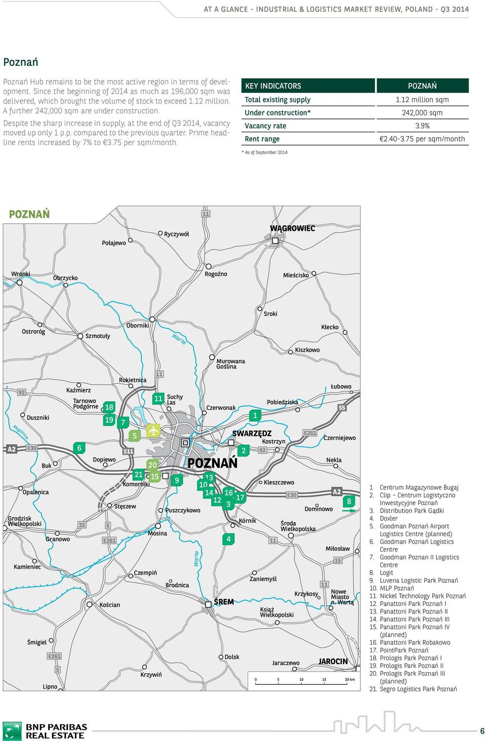 Despite the sharp increase in supply, at the end of Q 0, vacancy moved up only p.p. compared to the previous quarter. Prime headline rents increased by % to. per sqm/month. POZNAŃ.