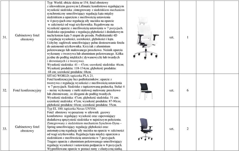 umożliwiający regulację kąta między siedziskiem a oparciem z możliwością ustawienia w 4 pozycjach oraz regulacją siły nacisku na oparcie w zależności od wagi użytkownika.