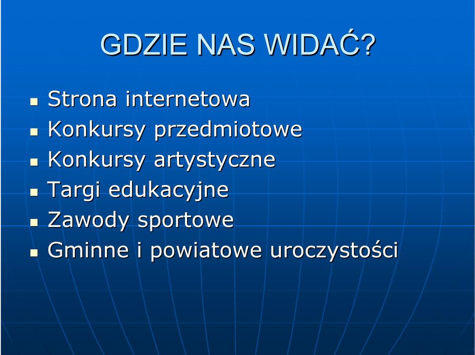 przedmiotowe Konkursy artystyczne