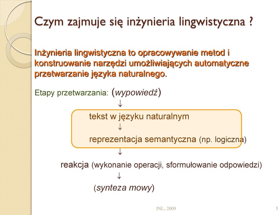 automatyczne przetwarzanie języka naturalnego.