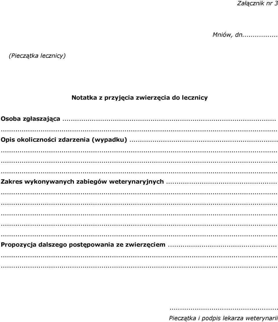 zgłaszająca... Opis okoliczności zdarzenia (wypadku).