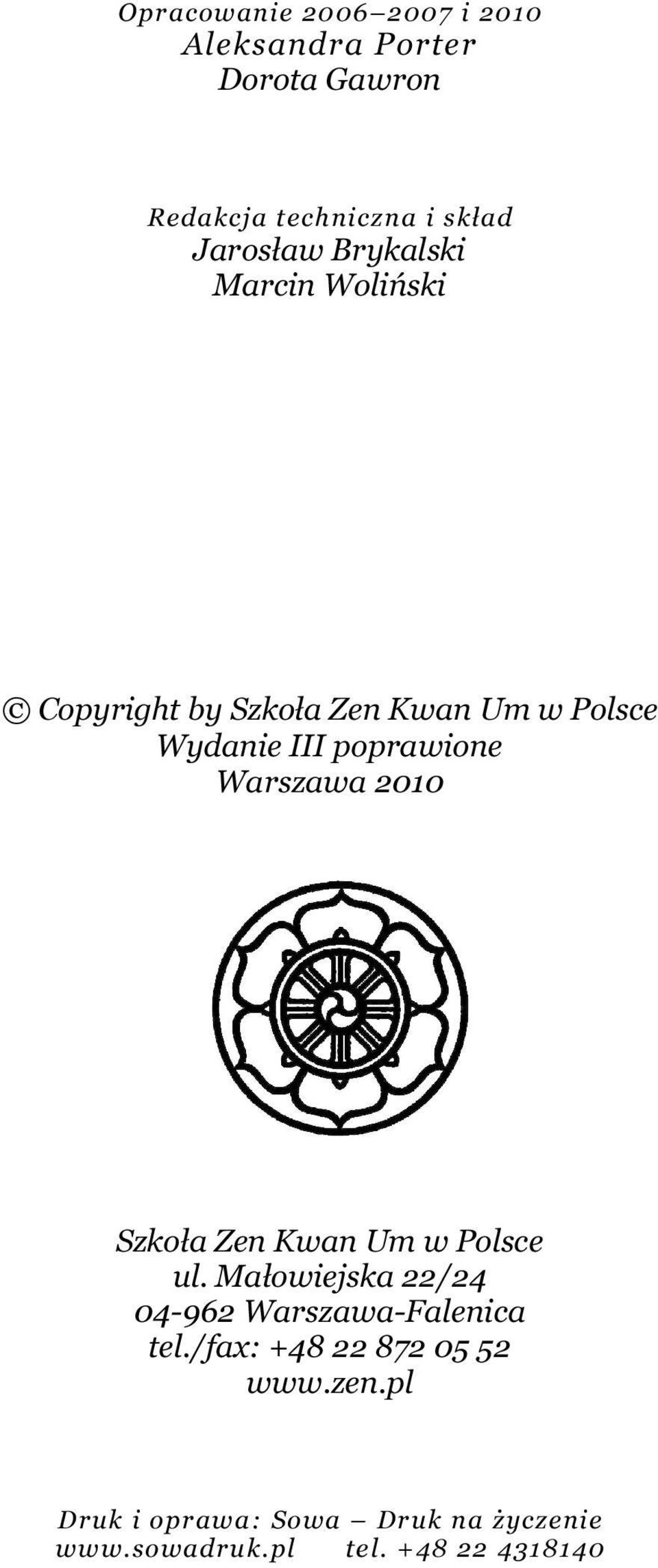 poprawione Warszawa 2010 Szkoła Zen Kwan Um w Polsce ul.