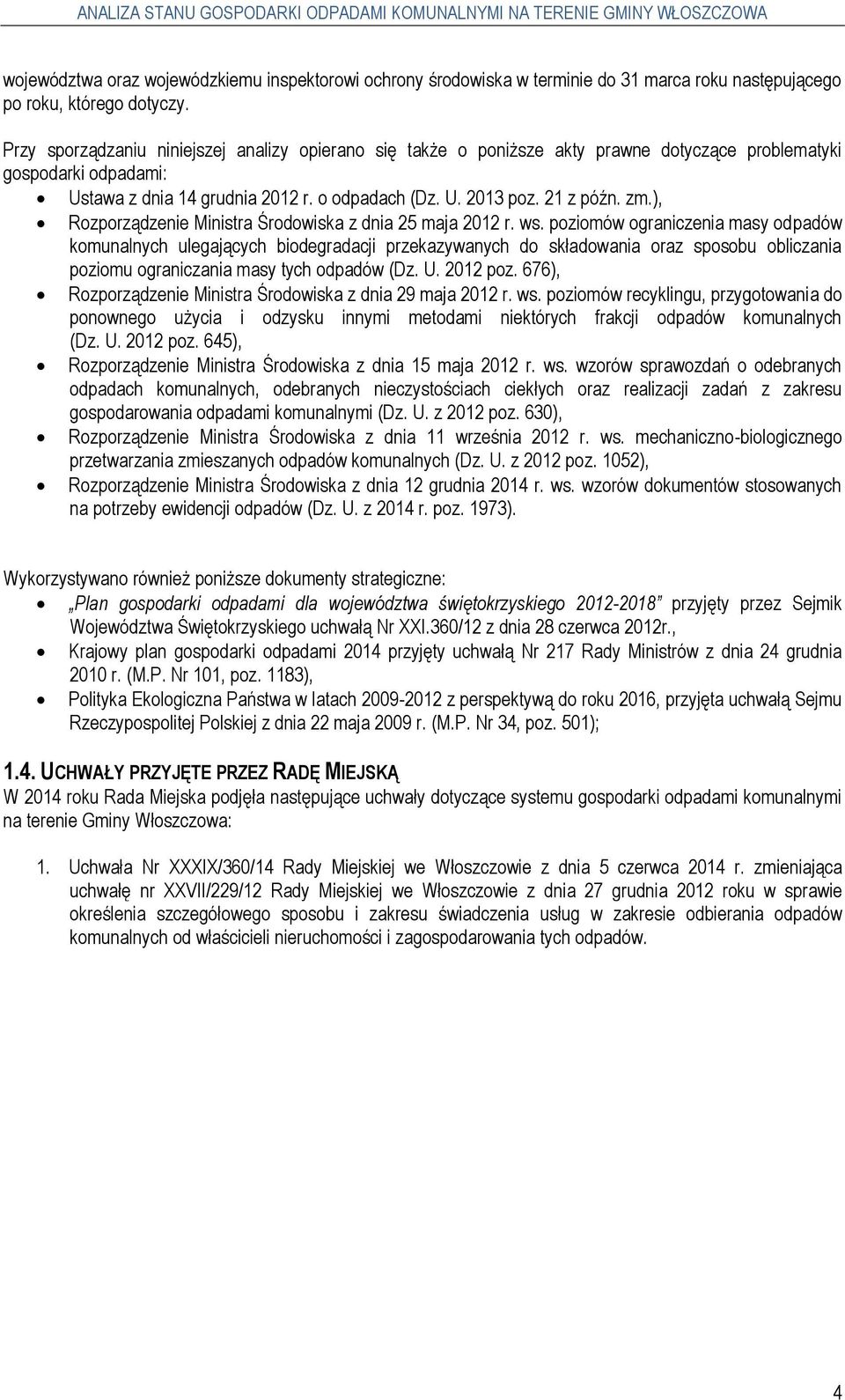 ), Rozporządzenie Ministra Środowiska z dnia 25 maja 2012 r. ws.