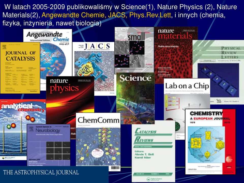 Materials(2), Angewandte Chemie, JACS, Phys.