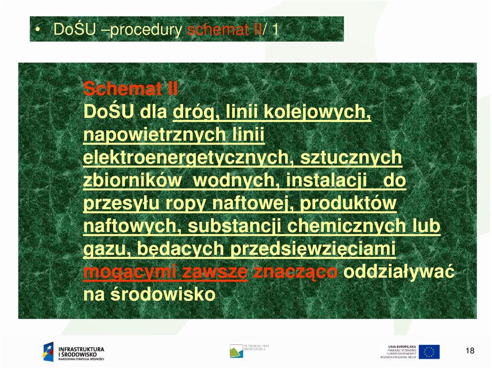 instalacji do przesyłu ropy naftowej, produktów naftowych, substancji