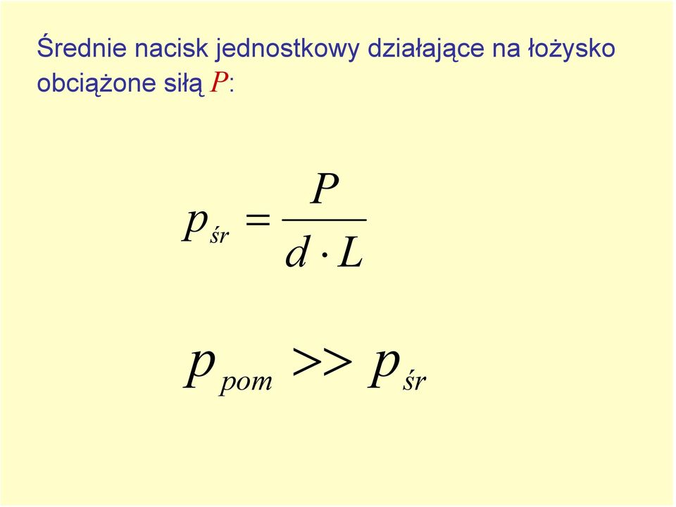 na łożysko obciążone