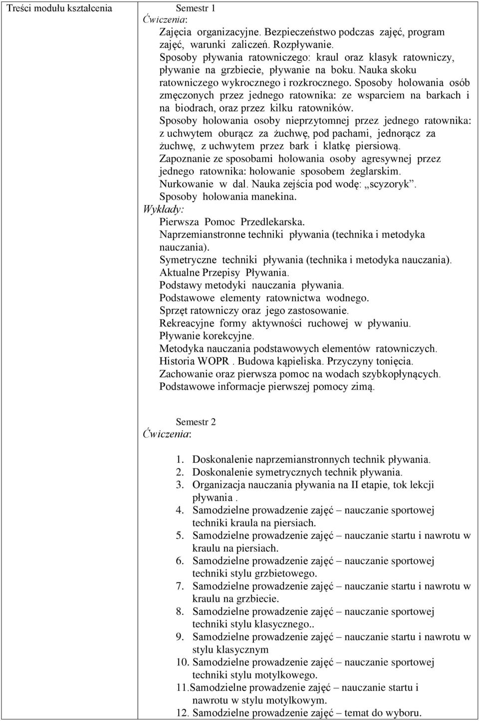 Sposoby holowania osób zmęczonych przez jednego ratownika: ze wsparciem na barkach i na biodrach, oraz przez kilku ratowników.