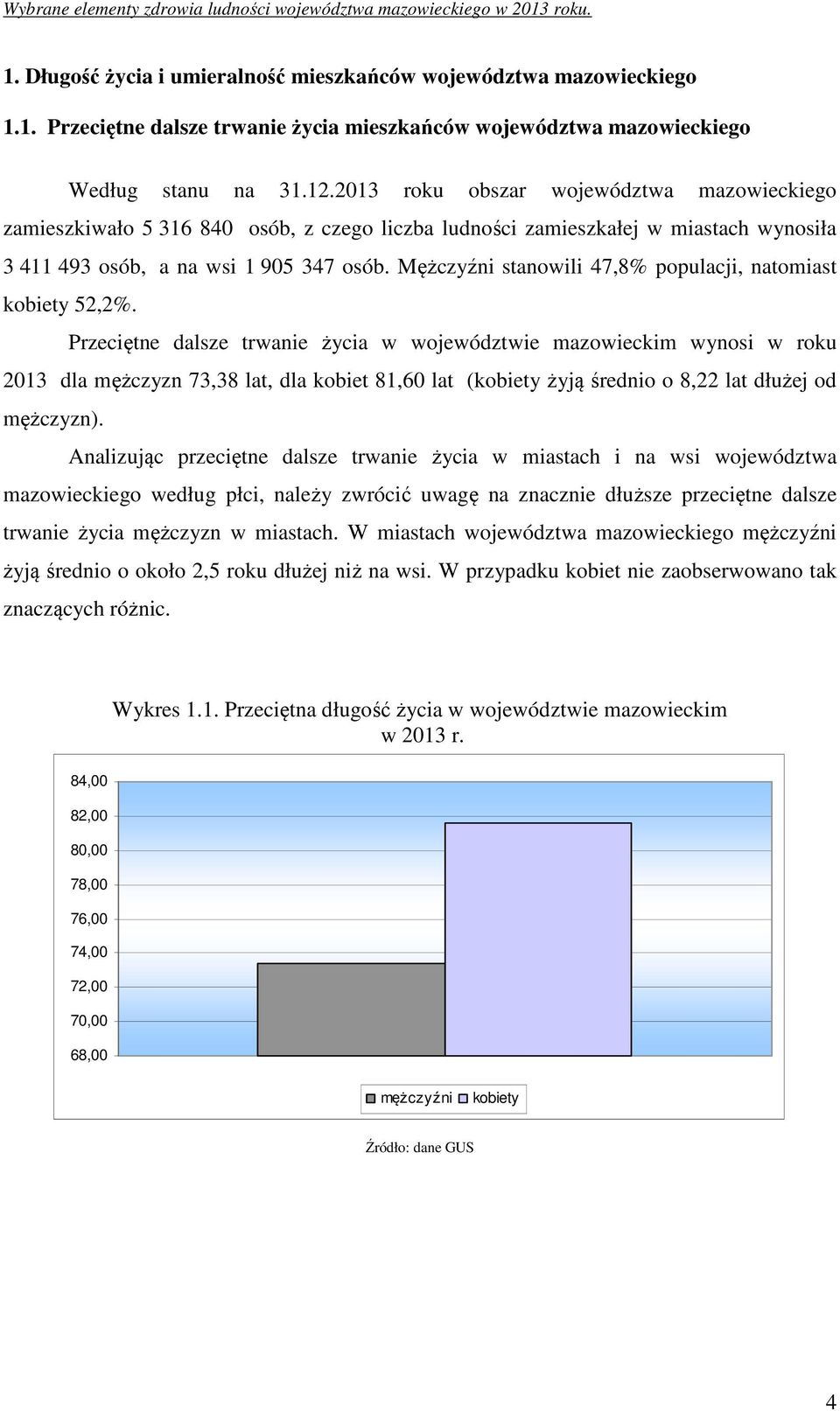 Mężczyźni stanowili 47,8% populacji, natomiast kobiety 52,2%.