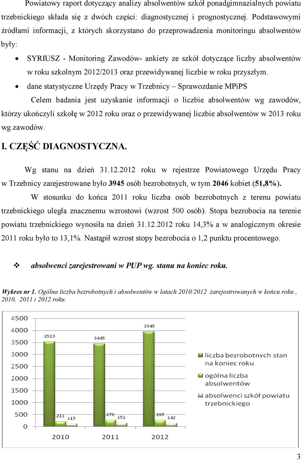 2012/2013 oraz przewidywanej liczbie w roku przyszłym.