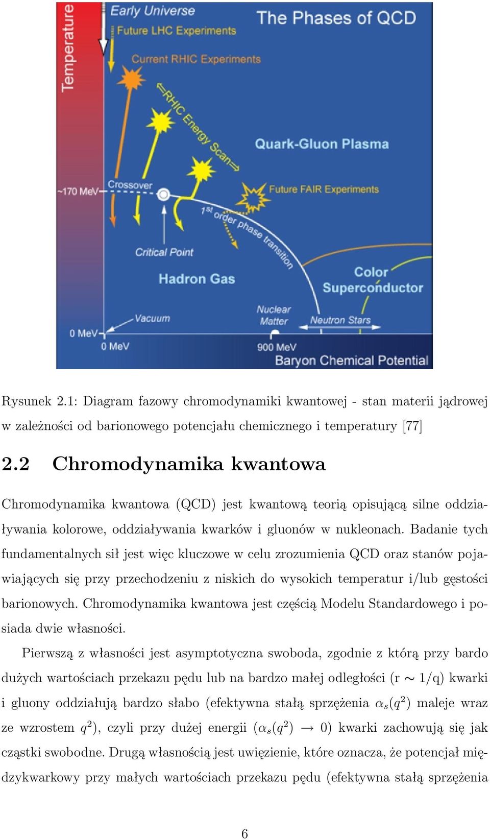 Badanie tych fundamentalnych sił jest więc kluczowe w celu zrozumienia QCD oraz stanów pojawiających się przy przechodzeniu z niskich do wysokich temperatur i/lub gęstości barionowych.