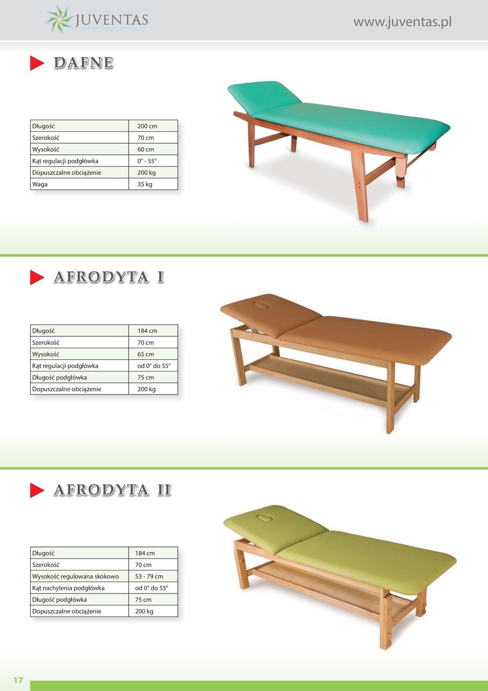 podgłówka 75 cm 200 kg AFRODYTA II 184 cm regulowana skokowo