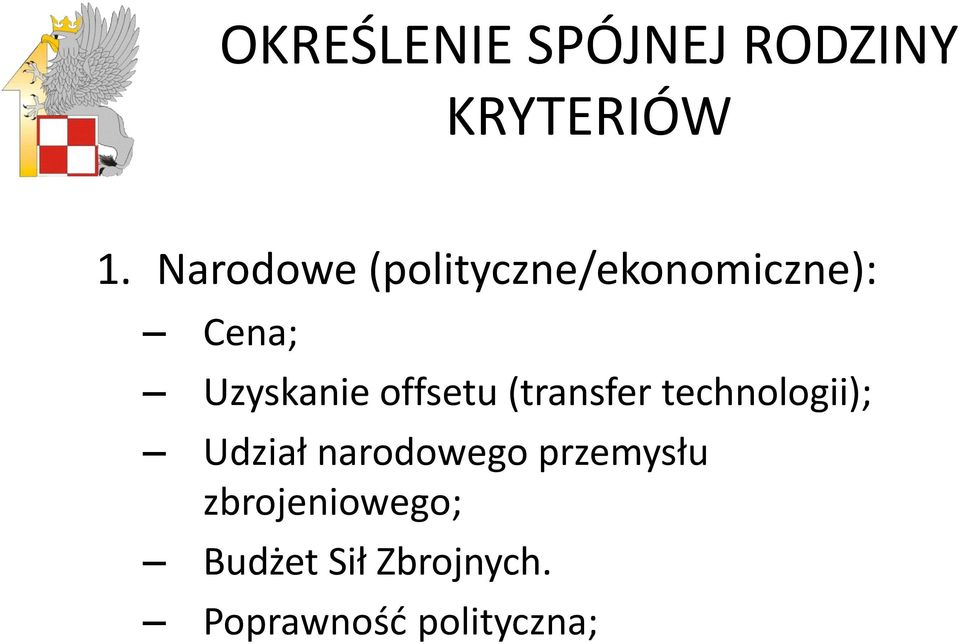 offsetu (transfer technologii); Udział narodowego