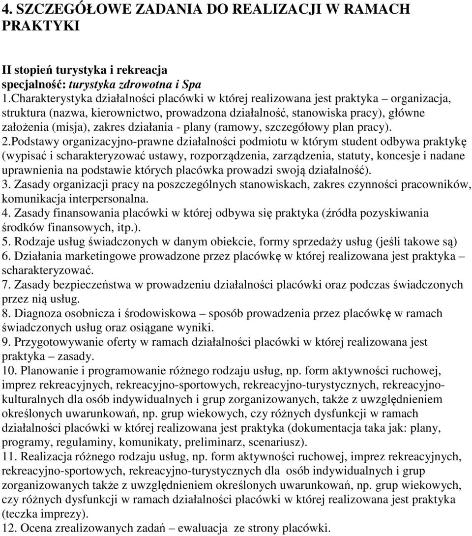 - plany (ramowy, szczegółowy plan ). 2.