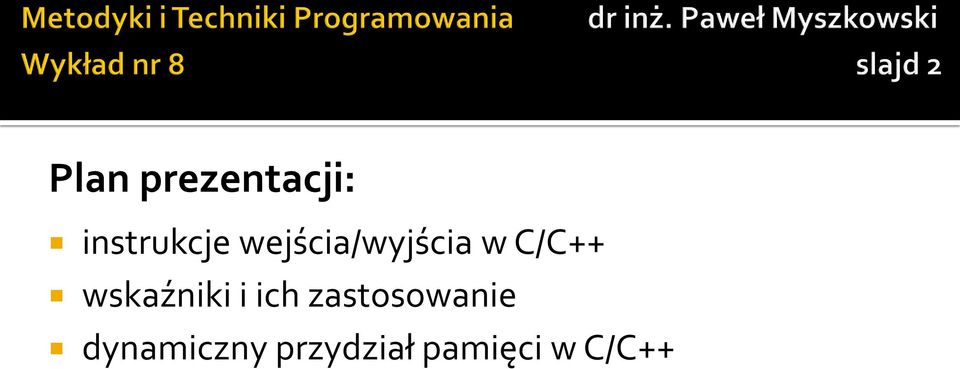 wskaźniki i ich zastosowanie