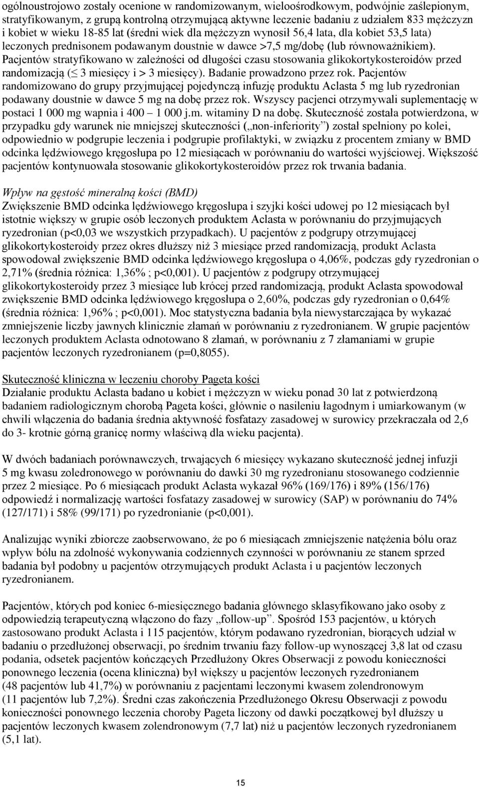 Pacjentów stratyfikowano w zależności od długości czasu stosowania glikokortykosteroidów przed randomizacją ( 3 miesięcy i > 3 miesięcy). Badanie prowadzono przez rok.