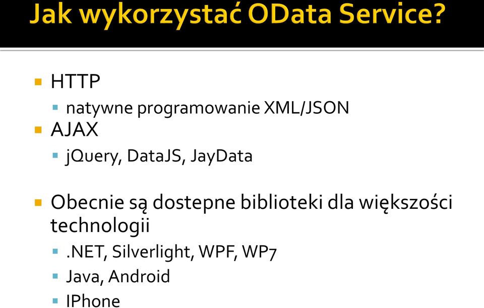 dostepne biblioteki dla większości