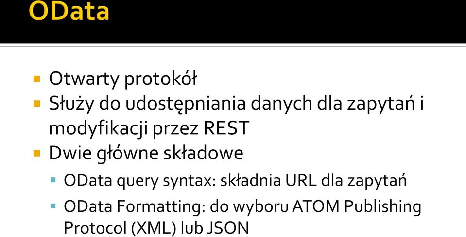 OData query syntax: składnia URL dla zapytań OData