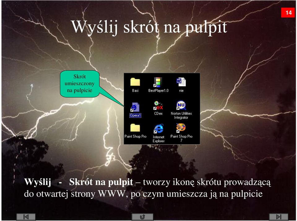 tworzy ikon skrótu prowadzc do otwartej