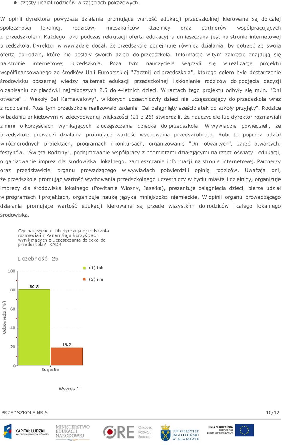 przedszkolem. Każdego roku podczas rekrutacji oferta edukacyjna umieszczana jest na stronie internetowej przedszkola.