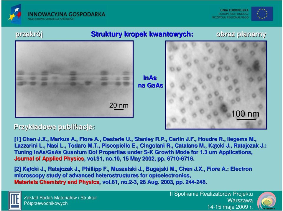 : Tuning InAs/GaAs Quantum Dot Properties under S-K Growth Mode for 1.3 um Applications, Journal of Applied Physics, vol.91, no.10, 15 May 2002, pp. 6710-67 6716.